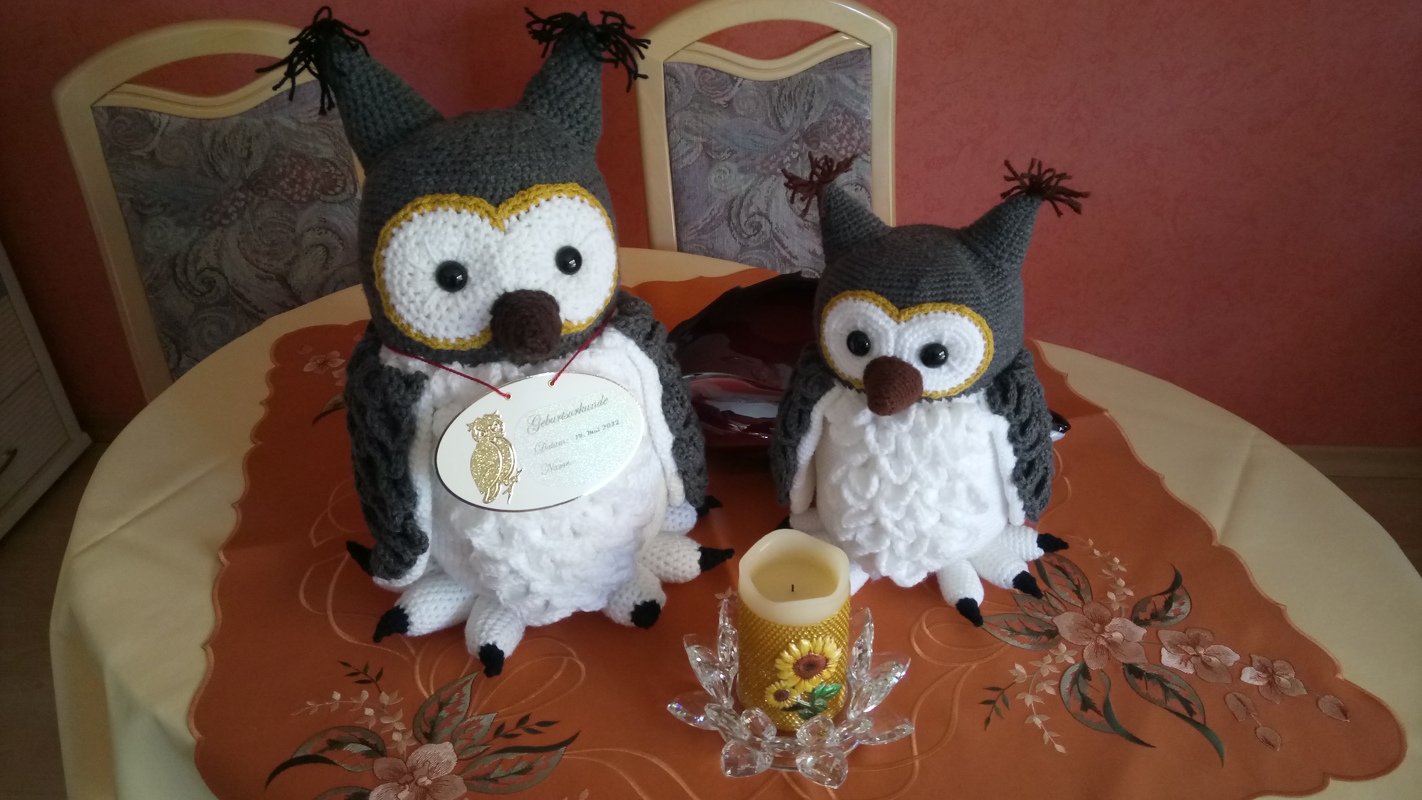 Flauschige Schneeeule Hedwig - H&auml;kelanleitung