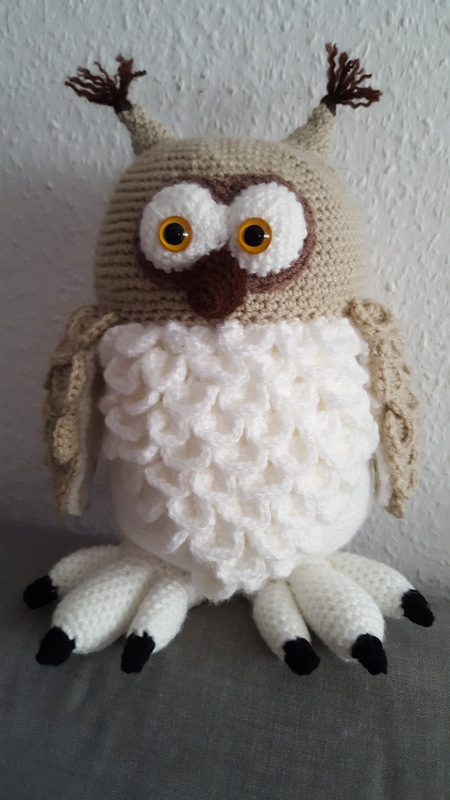 Flauschige Schneeeule Hedwig - H&auml;kelanleitung