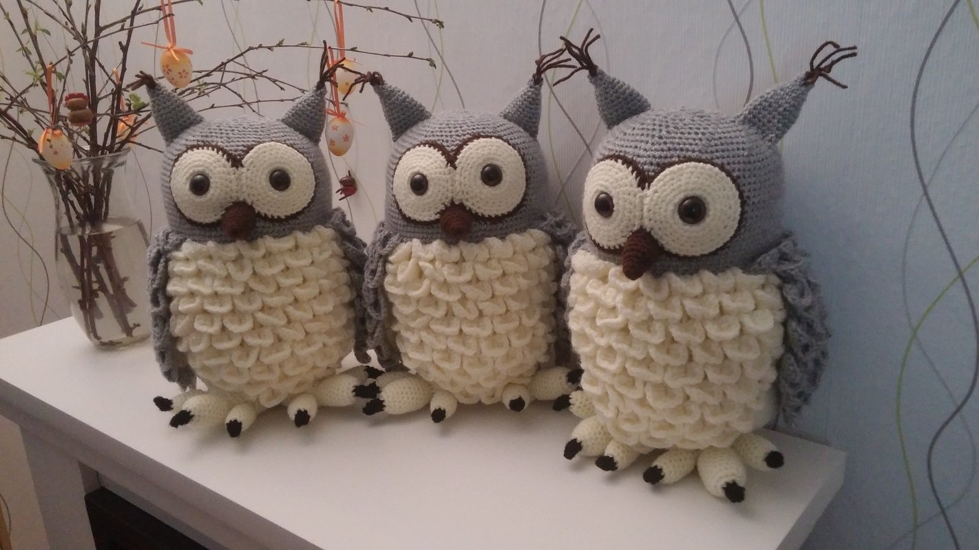 Flauschige Schneeeule Hedwig - H&auml;kelanleitung