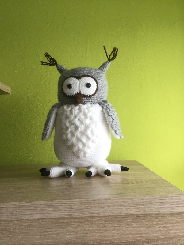 Flauschige Schneeeule Hedwig - H&auml;kelanleitung