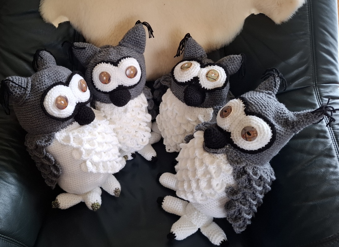 Flauschige Schneeeule Hedwig - H&auml;kelanleitung