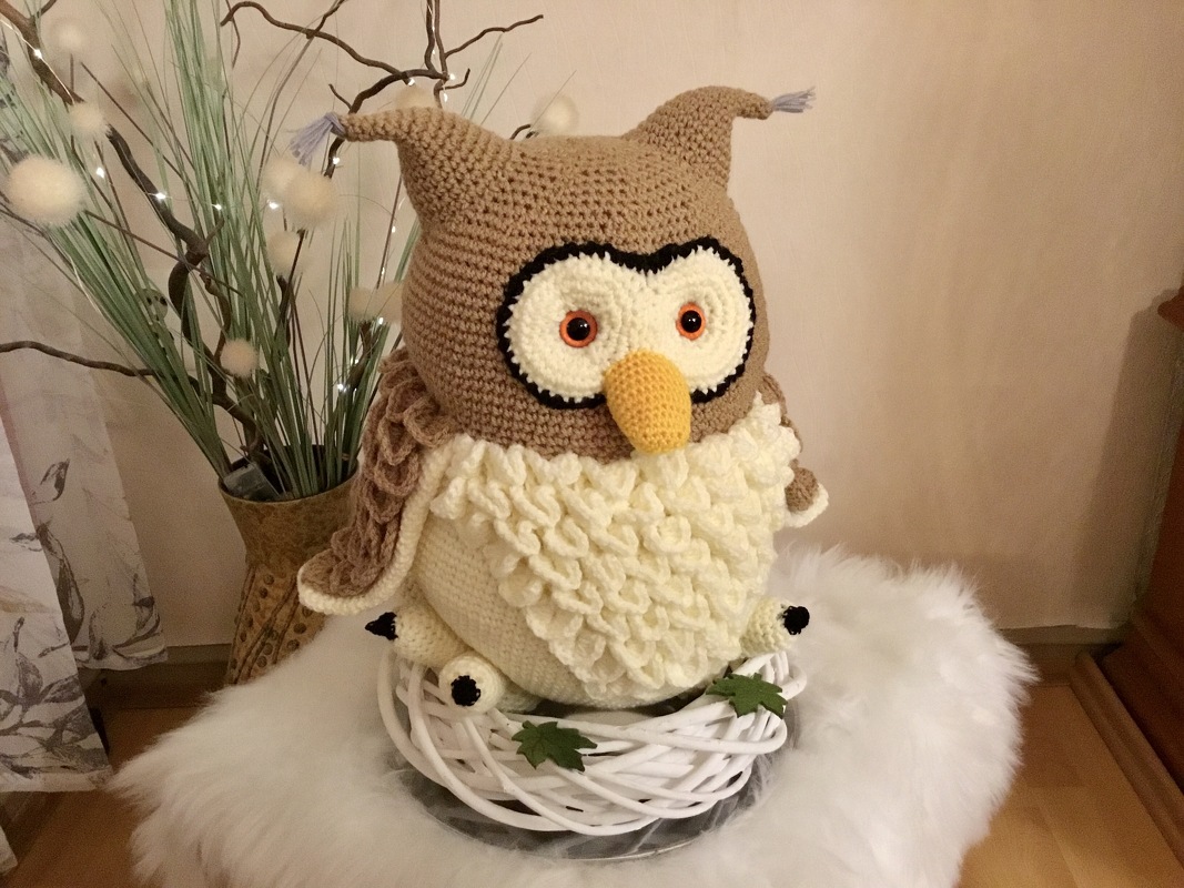 Flauschige Schneeeule Hedwig - H&auml;kelanleitung