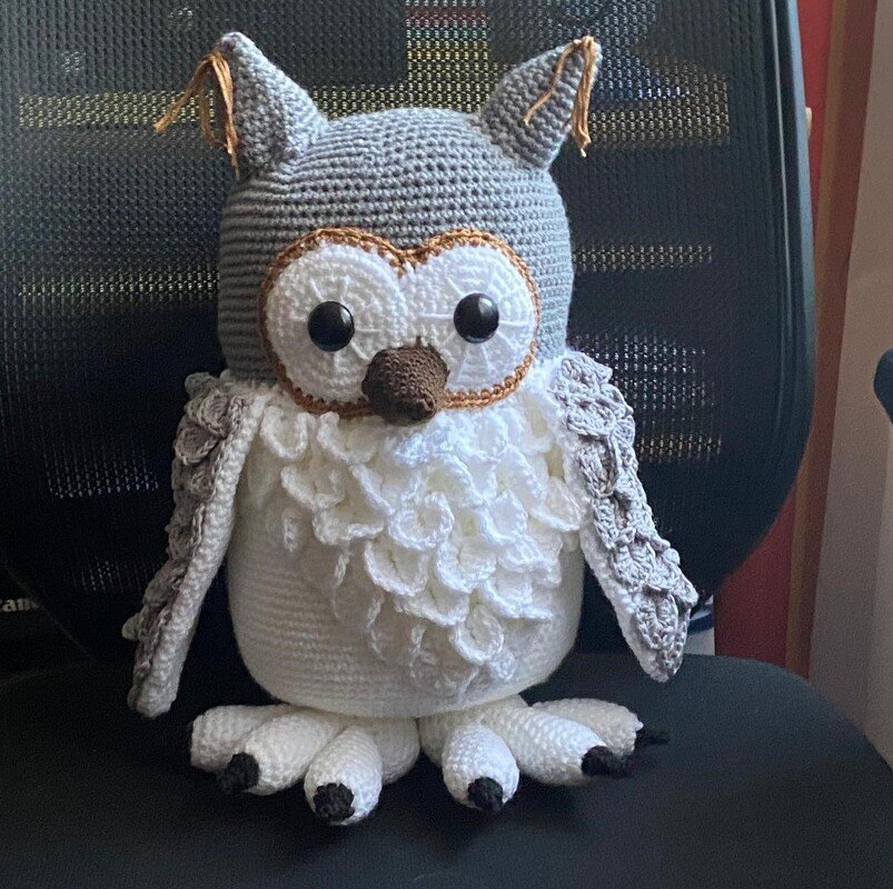 Flauschige Schneeeule Hedwig - H&auml;kelanleitung