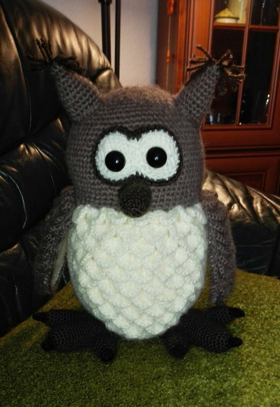 Flauschige Schneeeule Hedwig - H&auml;kelanleitung