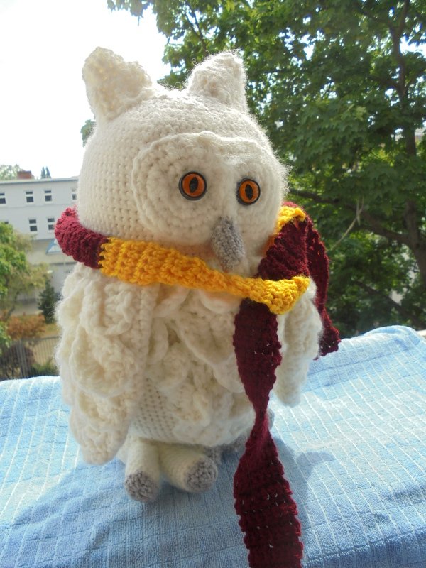 Flauschige Schneeeule Hedwig - H&auml;kelanleitung