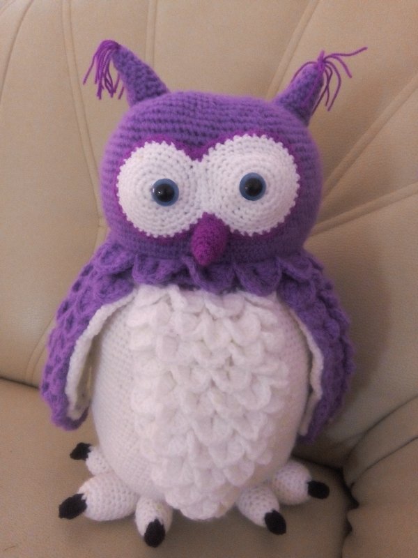 Flauschige Schneeeule Hedwig - H&auml;kelanleitung