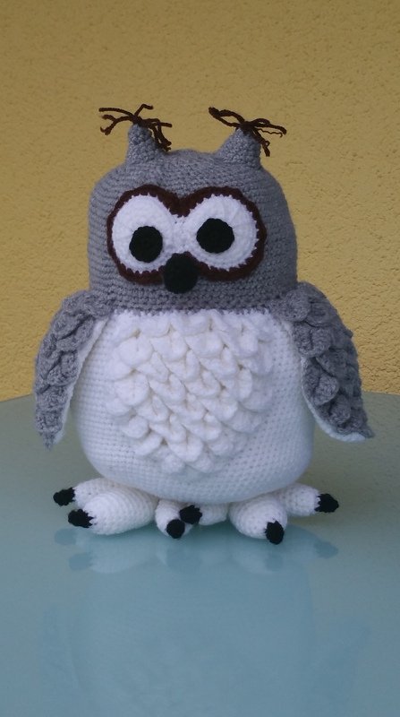 Flauschige Schneeeule Hedwig - H&auml;kelanleitung