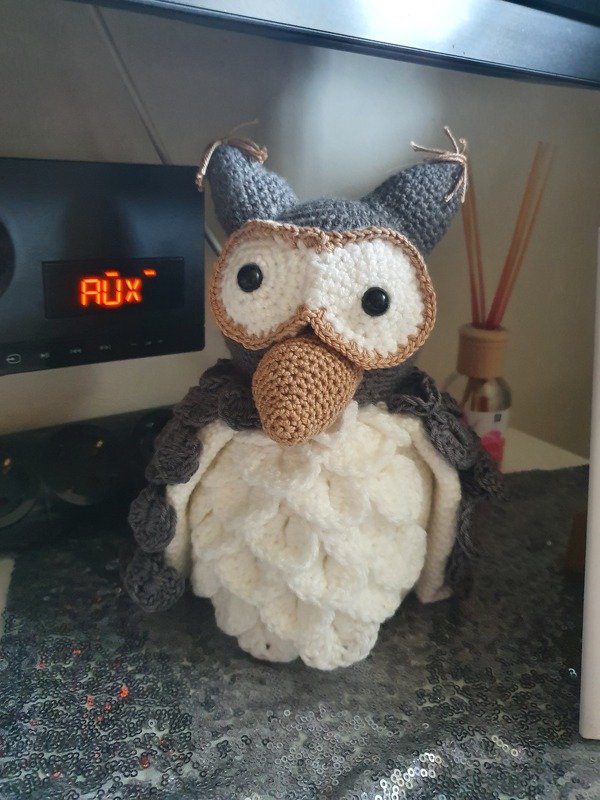 Flauschige Schneeeule Hedwig - H&auml;kelanleitung