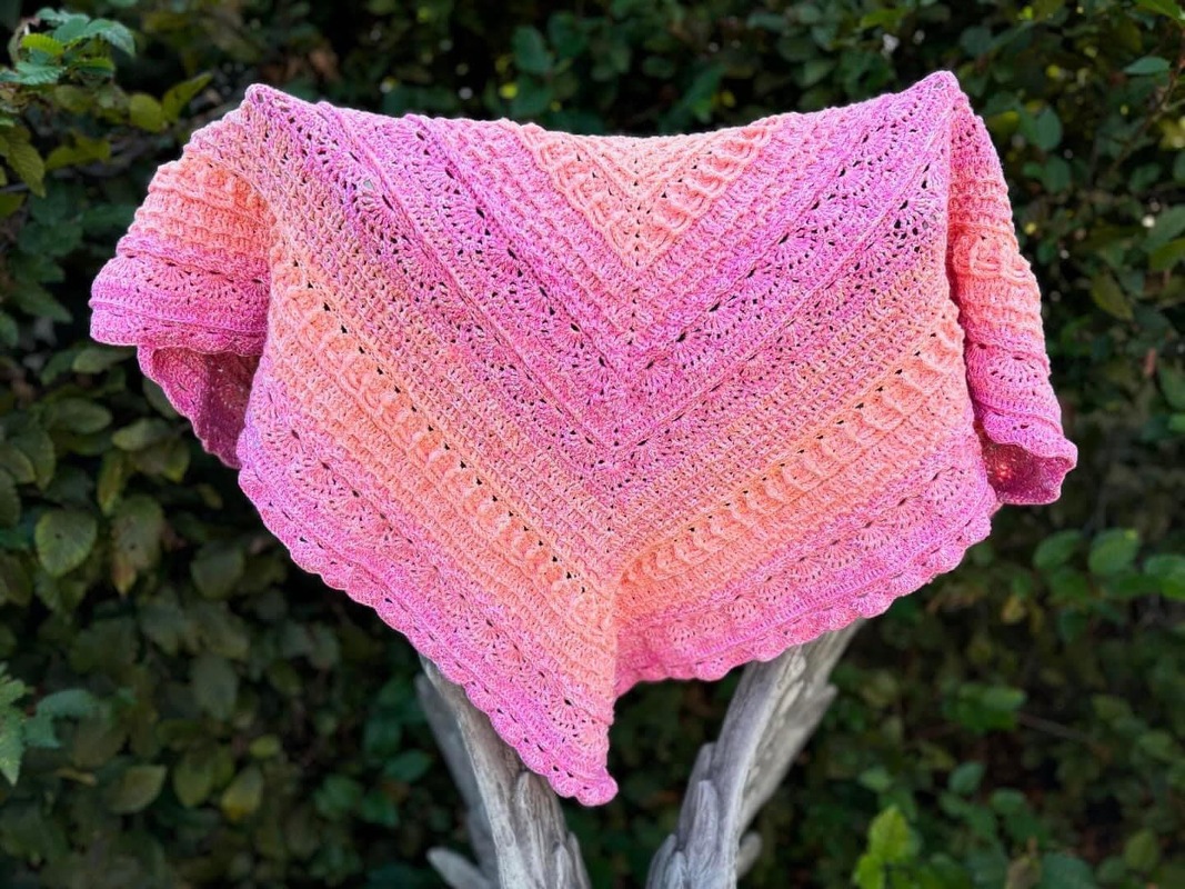 Häkelanleitung Tuch "Glücksbote"- 2 Größen möglich