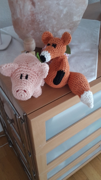 Hier habe ich zwei nette Tierchen zusammen gesetzt.