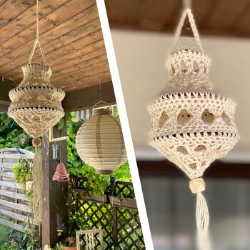 Zu Beginn waren die Kreuzstäbchen ein wenig verwirrend, doch dann hats doch geklappt. Ein schnuckeliger Lampion und ein nettes Geschenk, das schnell gehäkelt ist.