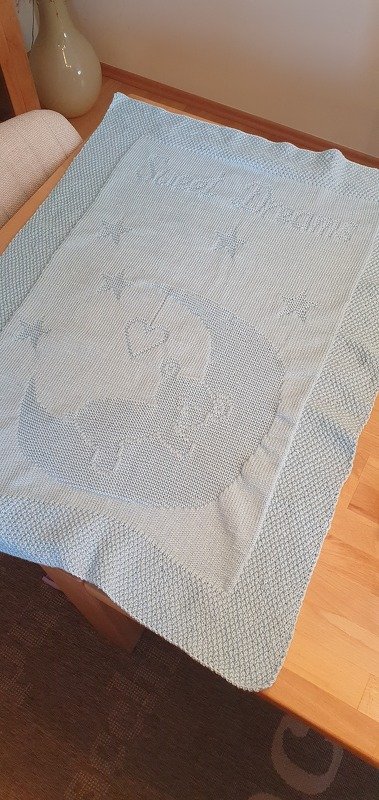Knitting pattern baby / kids' blanket "Sweet Dreams" - easy