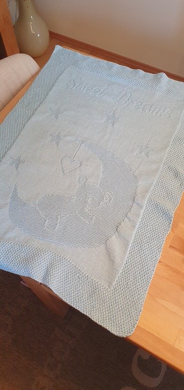 Knitting pattern baby / kids' blanket "Sweet Dreams" - easy