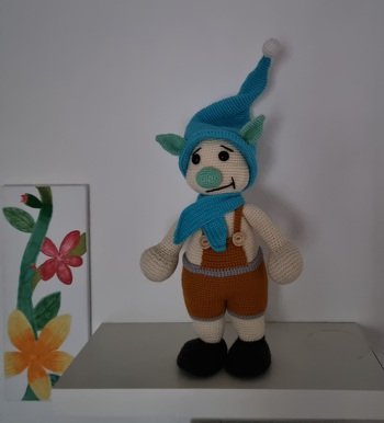 Die Anleitung ist von Petra Klein. Mein Fridolin, bin mächtig stolz, dass ich ihn geschafft habe