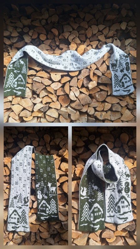 Schal &quot;Wintermärchen&quot; - Doubleface Strickanleitung