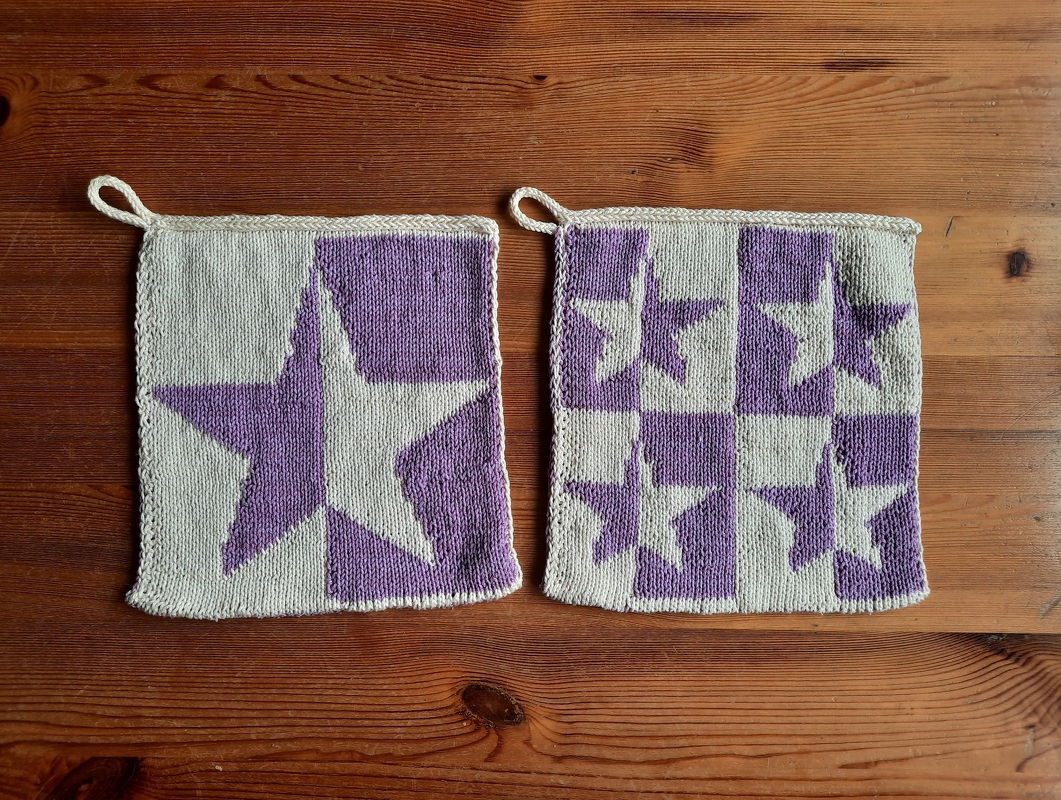 Topflappen ‘Sternenkoch’ – Eine Double Face Strickanleitung