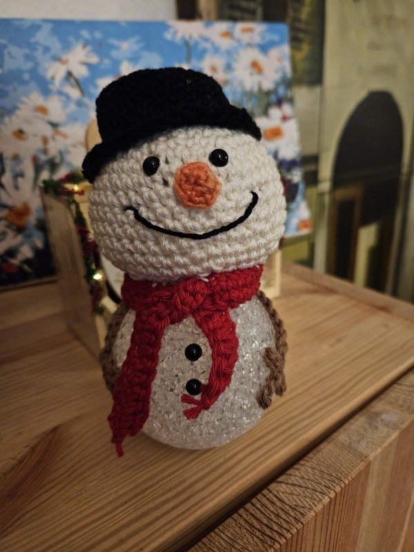 Schneemann Kugel befüllbar oder mit Licht