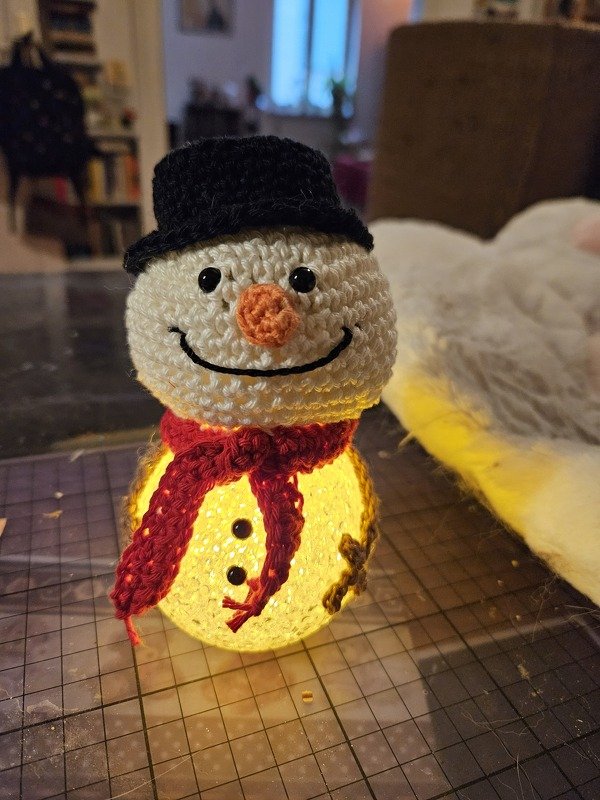 Schneemann Kugel befüllbar oder mit Licht
