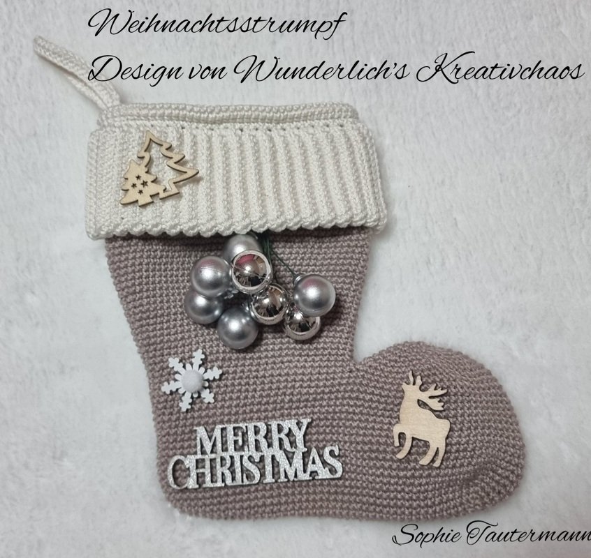 Häkelanleitung Weihnachtsstrumpf