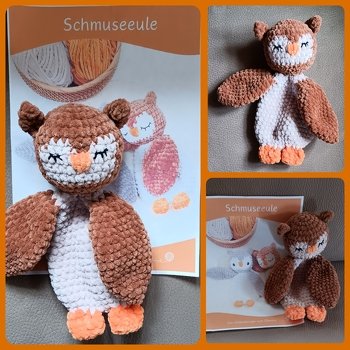 Schöne Anleitung , hat alles wunderbar geklappt.
Das🦉 Eulenschmusetuch ist kuschelweich und hübsch geworden.