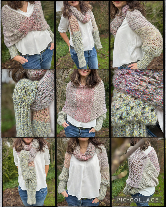 Häkelanleitung für einen Ärmelschal "Hollywood"