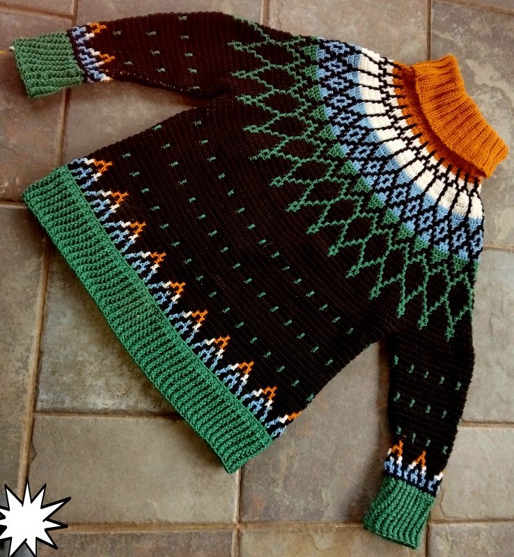 „Nordic Sweater“ – oder Schalkragen - eine Häkelanleitung