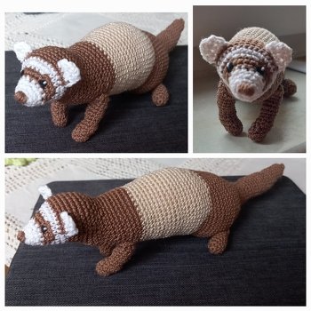 Hat Spaß gemacht! Habe mich an dünneres Garn gewagt (Gesamtlänge 21,5cm). Ich mag den kleinen Kerl! ;-)