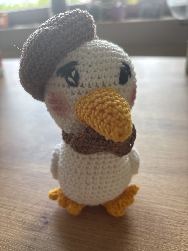 Crochet Pattern: Cute Duck with Hat and Bow Tie *Beginner-Friendly*