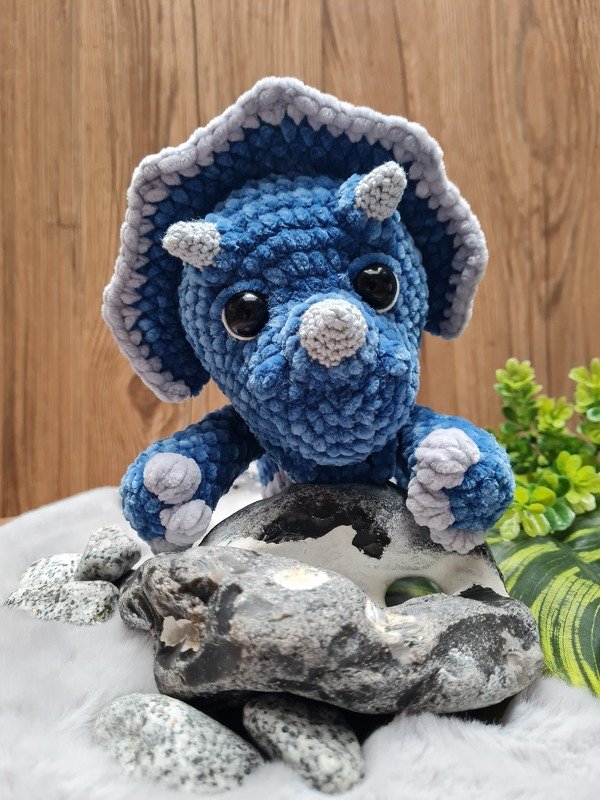 Häkelanleitung "Triceratops Eddie", PDF, Digitaler Download