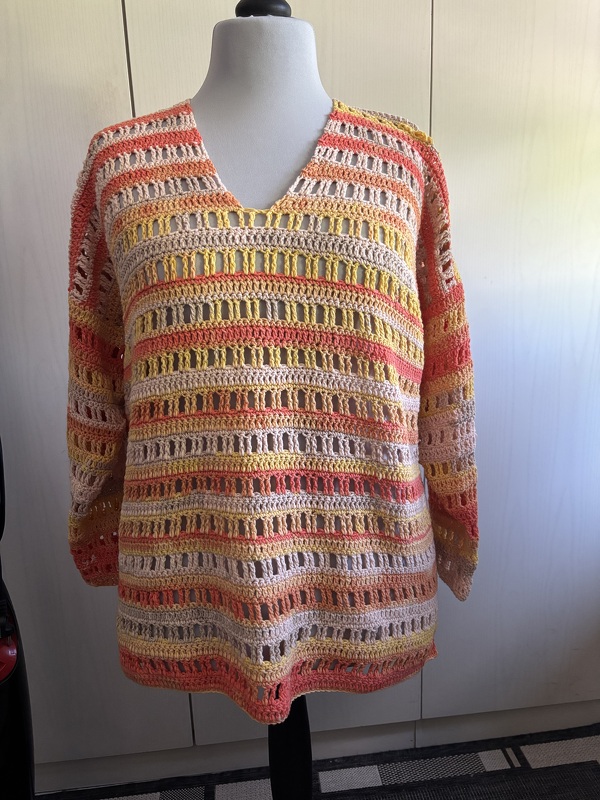 Luftiges Häkelshirt "Ice Blue Sweater" | nahtlos | 8 Größen