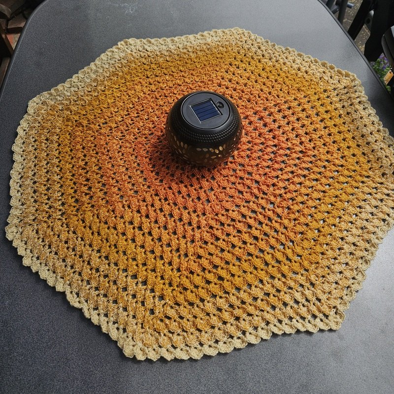 Häkelanleitung Tischdecke Laudi achteckig