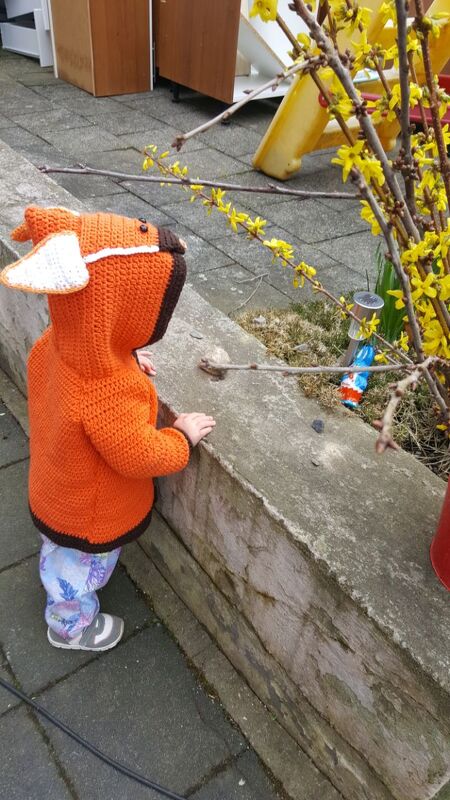 Häkelanleitung Fuchsjacke Gr. 92-146