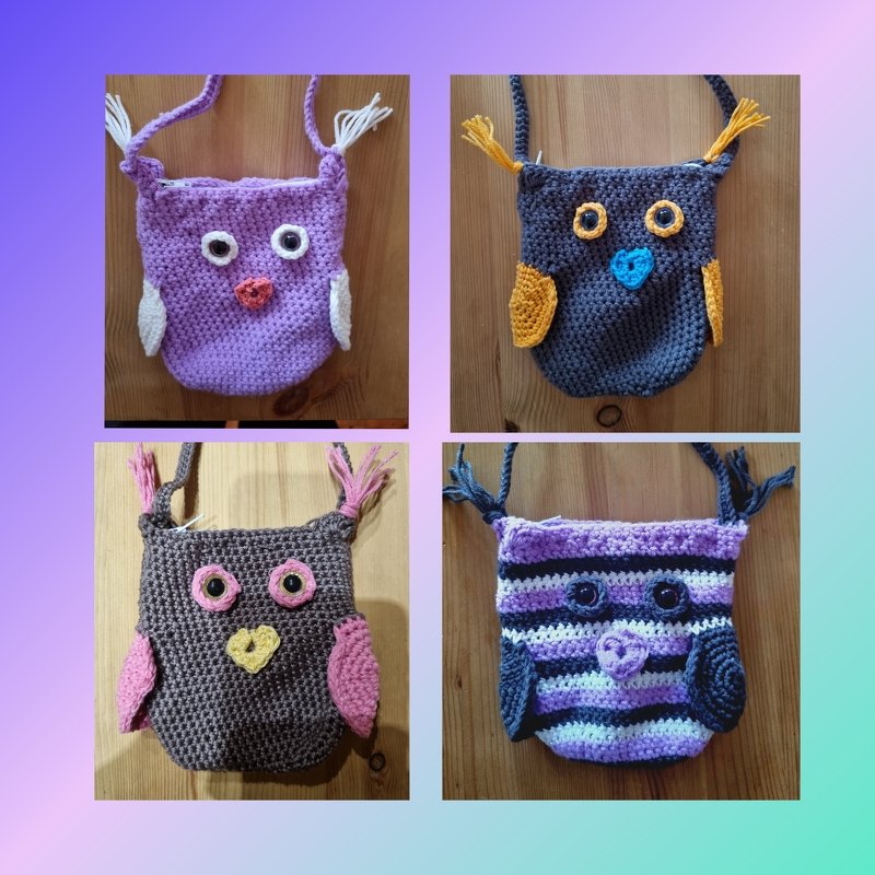 Hygiene - Täschchen "Eule" - kostenlose Häkelanleitung