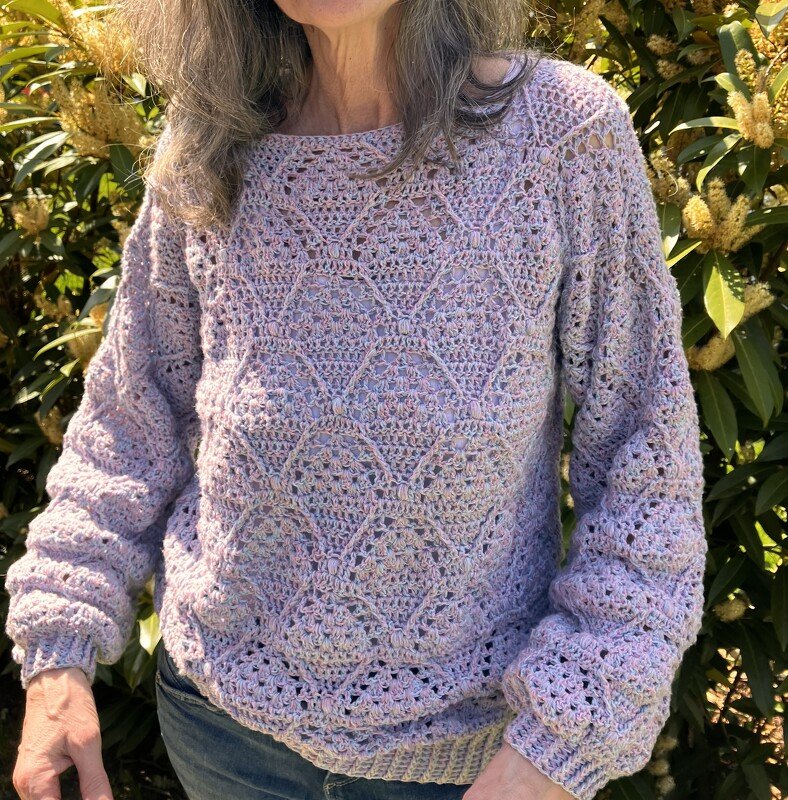 Häkelanleitung für Pullover in Ajourmuster | OverSize SYDNEY #1