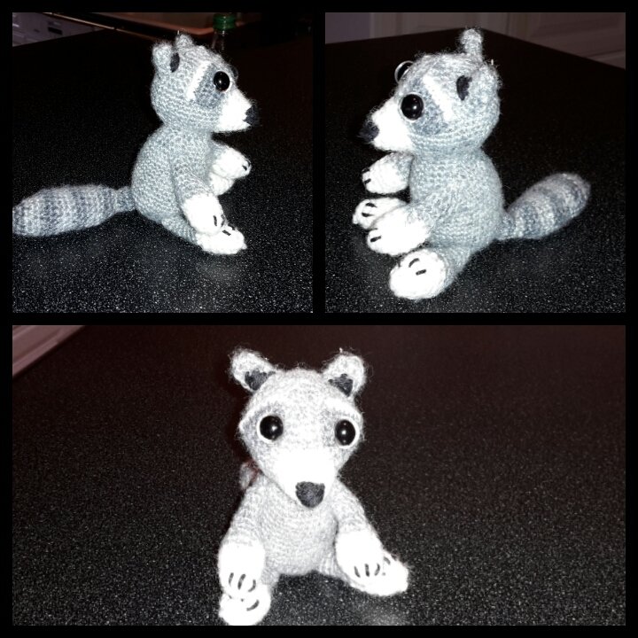 Häkelanleitung niedlicher Waschbär