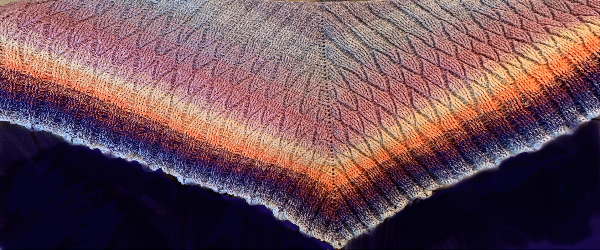 Häkelanleitung Tuch Seilschaft, flaches Dreieckstuch