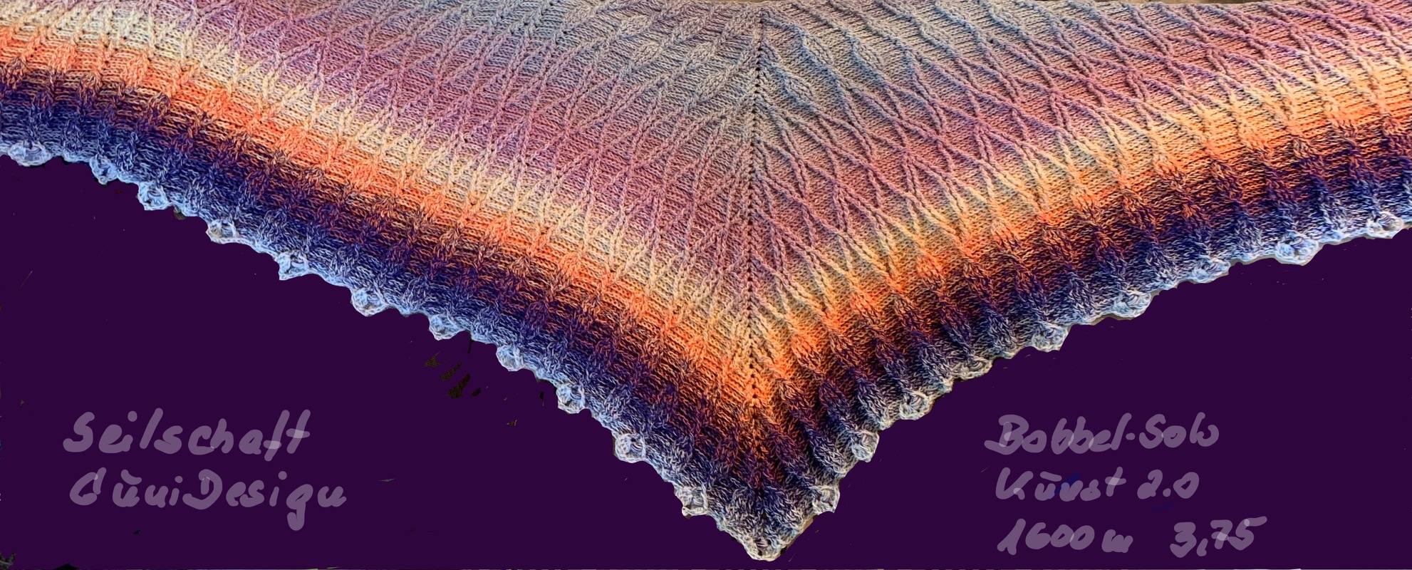 Häkelanleitung Tuch Seilschaft, flaches Dreieckstuch