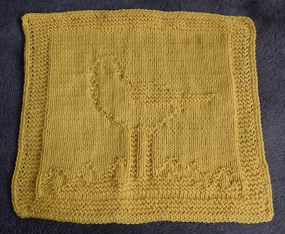Maritimes Strickmotiv „Möwe Merla“ für Deckchen Spültuch Serviette und mehr