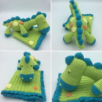 Dino Diaosaur - he’s simply adorable Absolutely enjoyed making him and the pattern was so easy to understand and to follow. I’ve also made a small comfort size blanket to match which I think looks so adorable in the photos I’ve taken of him. I will definitely purchase patterns of his friends. I have posted a photo of him in the gallery. He is so cute and would make a lovely gift for a little girl or boy x