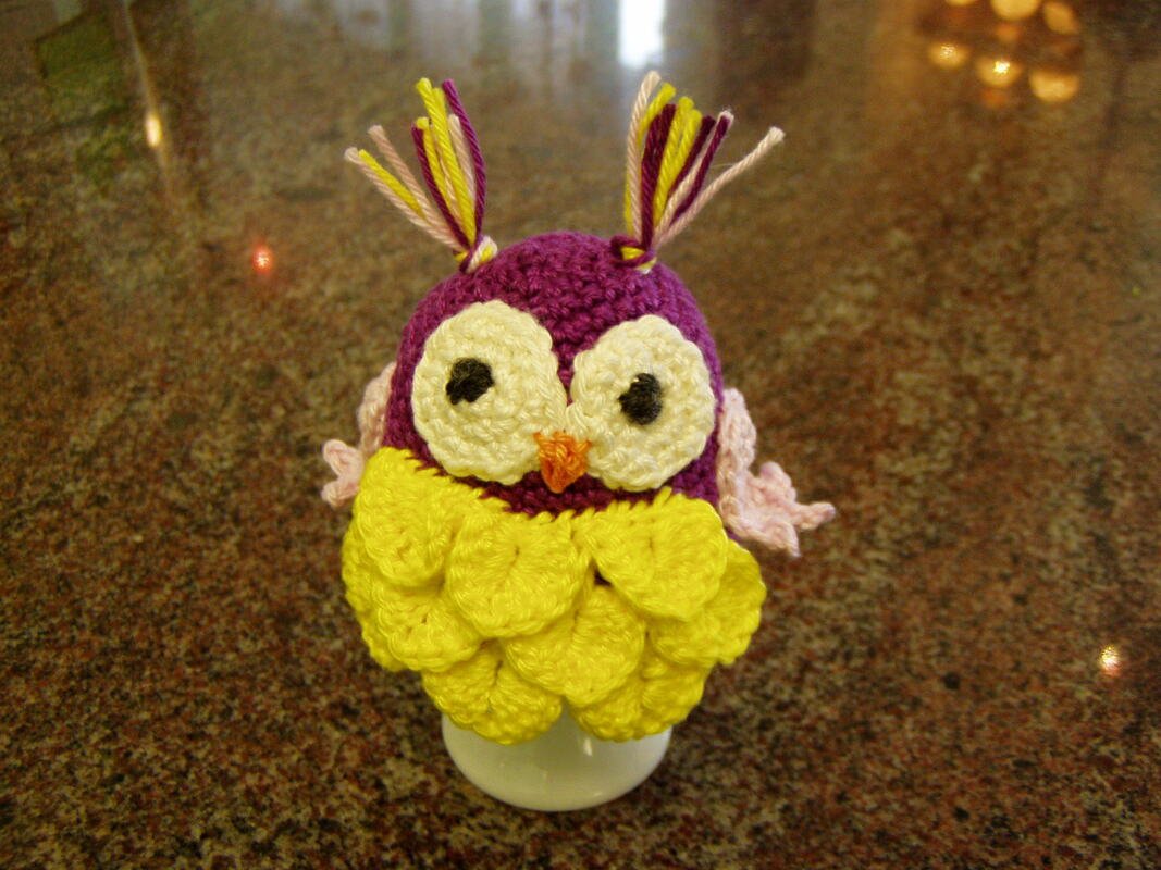 Eierwärmer Eule Häkelanleitung