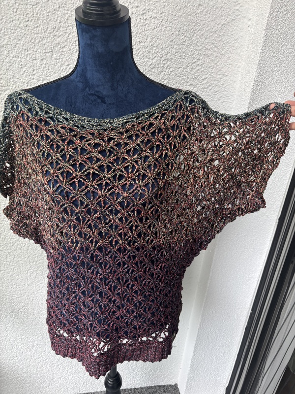 Shirt Velran Lochmustershirt Netzshirt Sommerliches Shirt häkeln Top