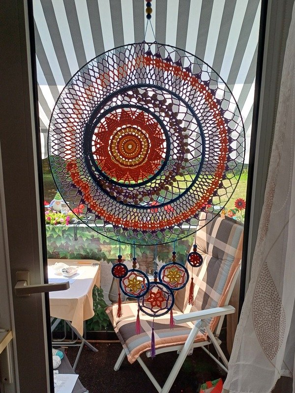 Mandala / Traumfänger "SonneMondSterne" Häkelanleitung