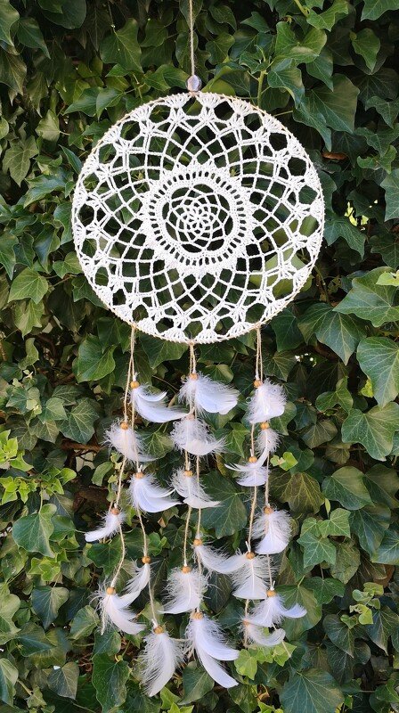 Häkelanleitung Mandala - Traumfänger &quot;Sommerwind&quot;