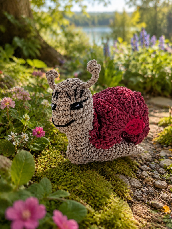 Finchen - Häkel-Anleitung für eine süße Amigurumi-Schnecke