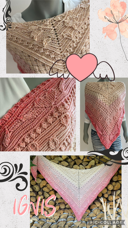 Häkelanleitung "Dreieckstuch Ignis" - Exklusives Design