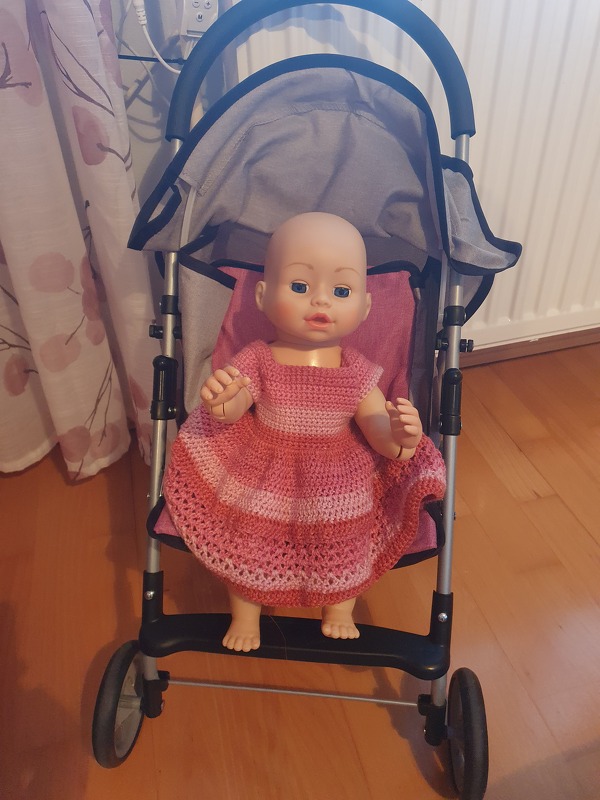 Häkelanleitung Kleid "Sofia" für Baby Puppen 42 - 44 cm