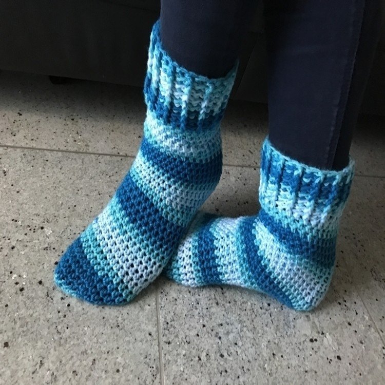 EasySoks1 leicht zu häkelnde Kuschelsocken Gr. 36 - 43 - Häkelanleitung