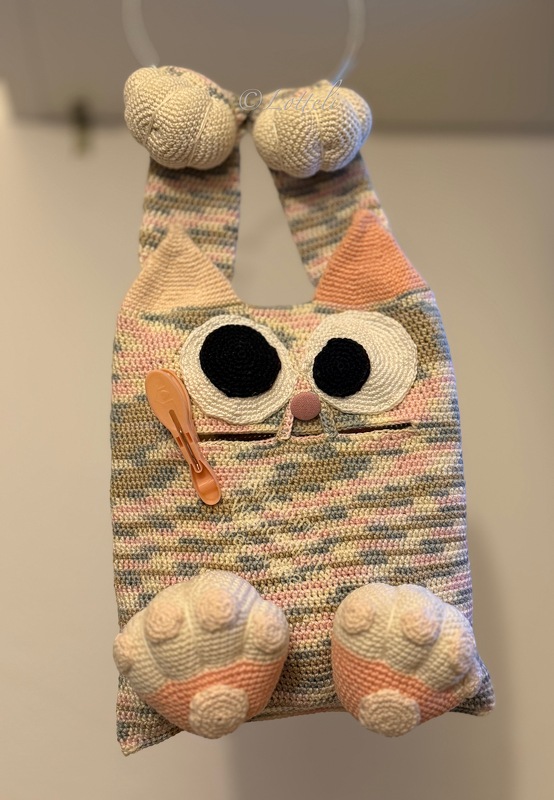 Häkelanleitung Wäscheklammerbeutel Katze