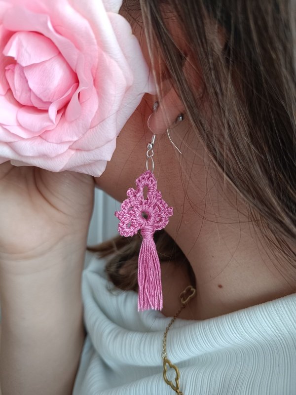 Häkelanleitung Ohrringe/Taschenanhänger „Boho Ornament“