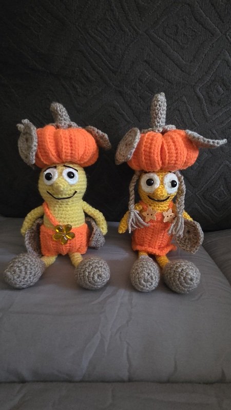 Häkelanleitung frecher Kürbiswichtel